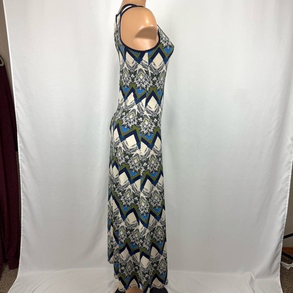 Cherry Mellow Women’s S Geometric Print Sleeveless Maxi Sundress Light /Stretchy - Picture 4 of 12